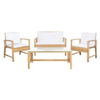 SAFAVIEH Outdoor Diya 4-Piece Patio Set - 43W x 31D x 26H