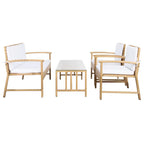 SAFAVIEH Outdoor Diya 4-Piece Patio Set - 43W x 31D x 26H