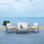 SAFAVIEH Outdoor Diya 4-Piece Patio Set - 43W x 31D x 26H