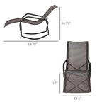 Outsunny Garden Rocking Sun Lounger Outdoor Zero-gravity Folding Reclining Rocker Lounge Chair for Sunbathing