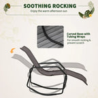 Outsunny Garden Rocking Sun Lounger Outdoor Zero-gravity Folding Reclining Rocker Lounge Chair for Sunbathing