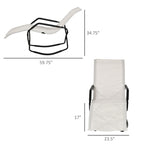 Outsunny Garden Rocking Sun Lounger Outdoor Zero-gravity Folding Reclining Rocker Lounge Chair for Sunbathing