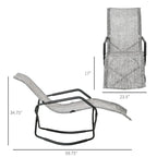 Outsunny Garden Rocking Sun Lounger Outdoor Zero-gravity Folding Reclining Rocker Lounge Chair for Sunbathing