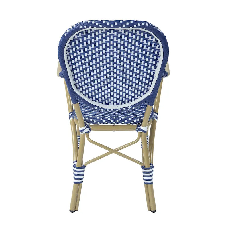 Courtnie French Blue PE Wicker Outdoor Dining Chairs (Set of 2) by Furniture of America - Set of 2