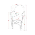 Courtnie French Blue PE Wicker Outdoor Dining Chairs (Set of 2) by Furniture of America - Set of 2