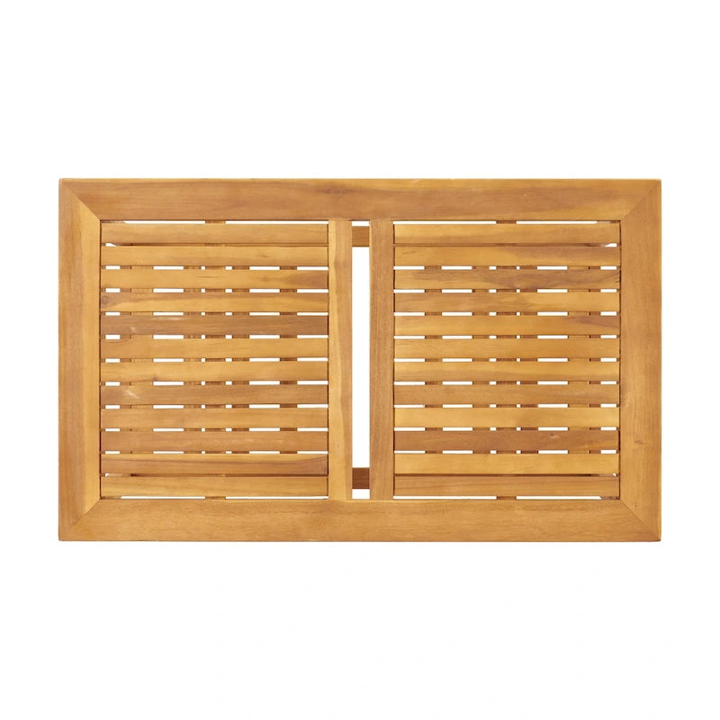 Caydon Acacia Wood Outdoor Club Chair and Coffee Table Set with Cushions by Christopher Knight Home