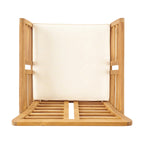 Caydon Acacia Wood Outdoor Club Chair and Coffee Table Set with Cushions by Christopher Knight Home
