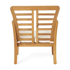 Caydon Acacia Wood Outdoor Club Chair and Coffee Table Set with Cushions by Christopher Knight Home