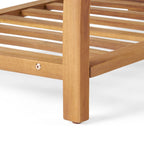 Caydon Acacia Wood Outdoor Club Chair and Coffee Table Set with Cushions by Christopher Knight Home