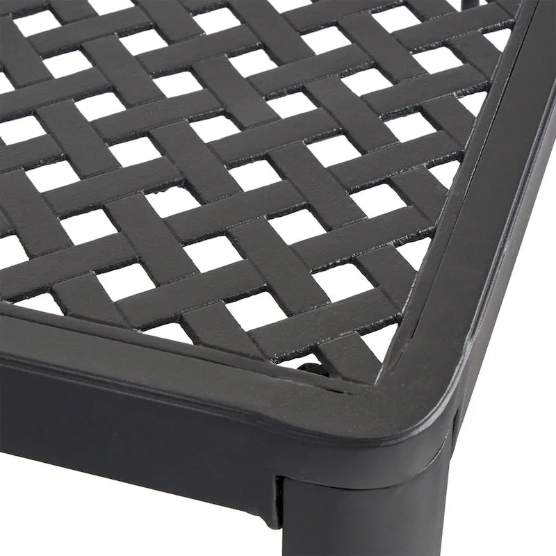 Tahoe Outdoor Modern Aluminum Dining Table with Woven Accents by Christopher Knight Home - 61.25 L x 61.25 W x 29.00 H