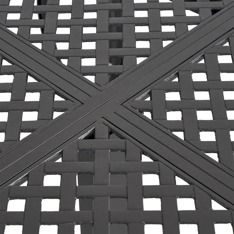 Tahoe Outdoor Modern Aluminum Dining Table with Woven Accents by Christopher Knight Home - 61.25 L x 61.25 W x 29.00 H