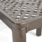Tahoe Outdoor Modern Aluminum Dining Table with Woven Accents by Christopher Knight Home - 61.25 L x 61.25 W x 29.00 H