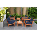 Amazonia FSC Certified Wood 8pc Outdoor Patio Seating Set