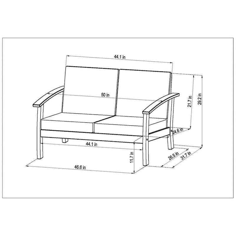 Amazonia FSC Certified Wood 8pc Outdoor Patio Seating Set