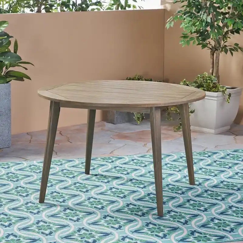 Biella Outdoor 5 Piece Wood and Wicker Dining Set by Christopher Knight Home