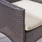 Biella Outdoor 5 Piece Wood and Wicker Dining Set by Christopher Knight Home
