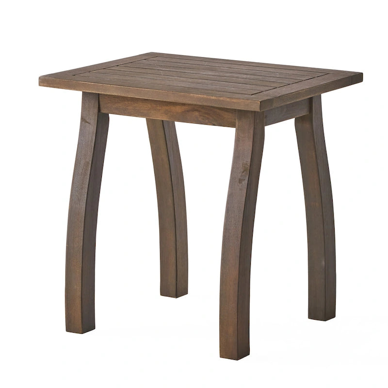 Mahalo Outdoor 2 Piece Acacia Wood Chaise Lounge Set with Side Table by Christopher Knight Home