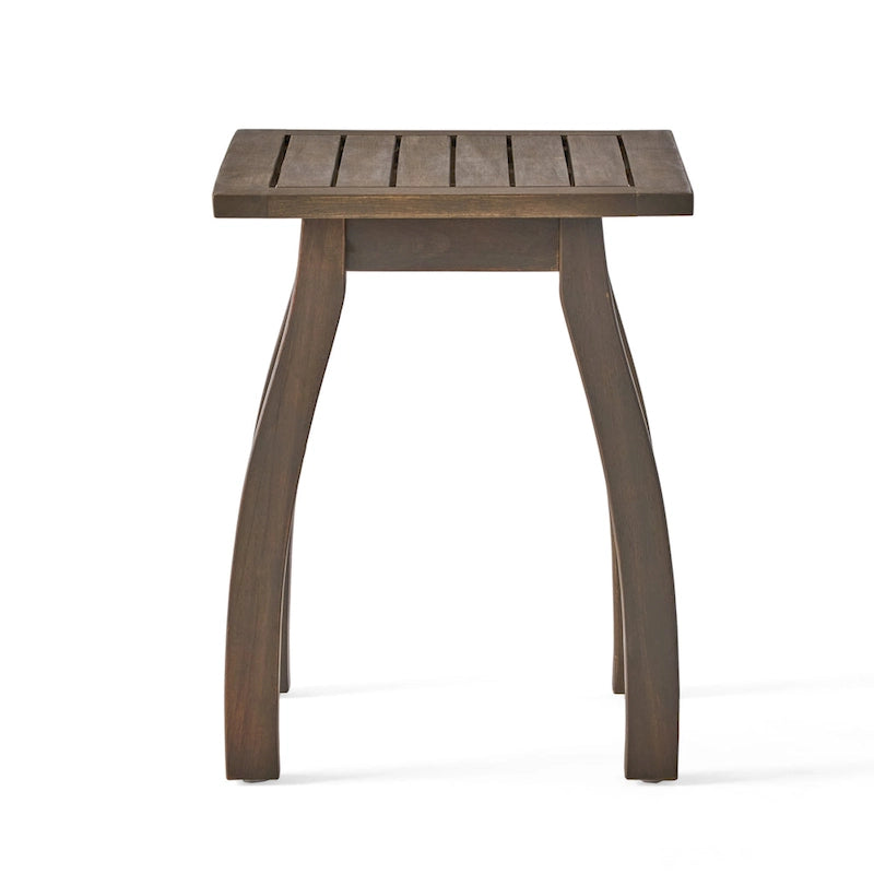 Mahalo Outdoor 2 Piece Acacia Wood Chaise Lounge Set with Side Table by Christopher Knight Home