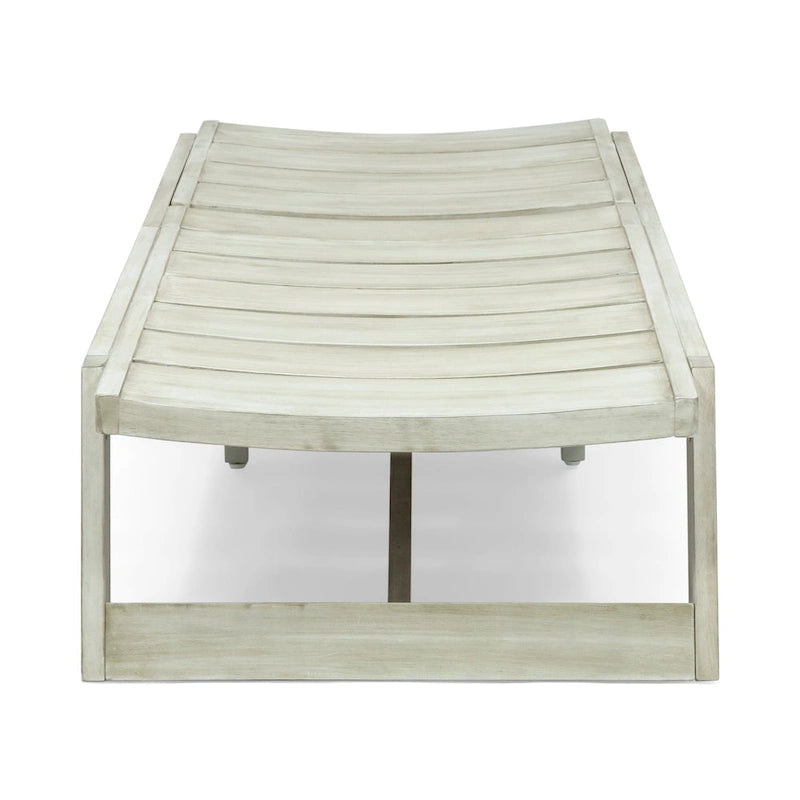 Mahalo Outdoor 2 Piece Acacia Wood Chaise Lounge Set with Side Table by Christopher Knight Home