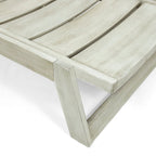 Mahalo Outdoor 2 Piece Acacia Wood Chaise Lounge Set with Side Table by Christopher Knight Home