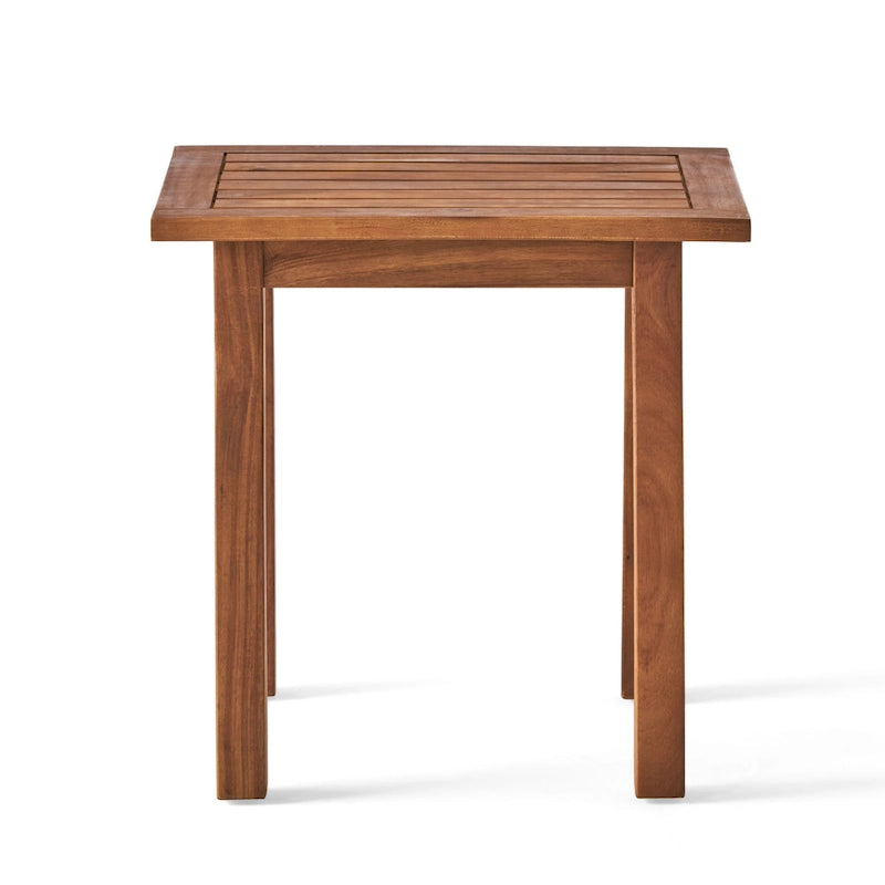 Mahalo Outdoor 2 Piece Acacia Wood Chaise Lounge Set with Side Table by Christopher Knight Home