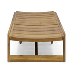 Mahalo Outdoor 2 Piece Acacia Wood Chaise Lounge Set with Side Table by Christopher Knight Home