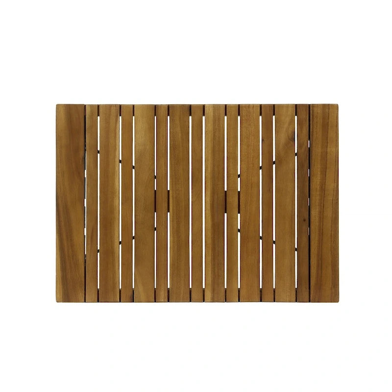 Huntsville Outdoor Foldable 2 Seater Acacia Wood Chat Set with Strapping Belt Accents by Christopher Knight Home