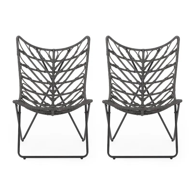 Byson Wicker Outdoor Accent Chairs by Christopher Knight Home