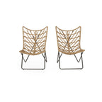Byson Wicker Outdoor Accent Chairs by Christopher Knight Home