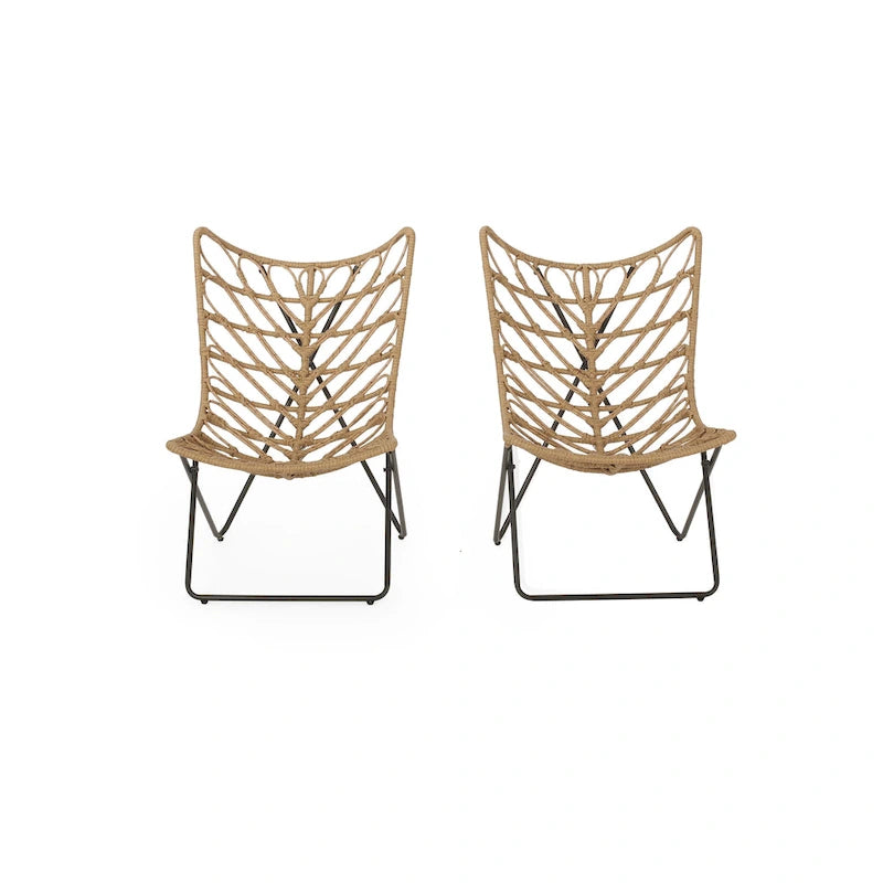 Byson Wicker Outdoor Accent Chairs by Christopher Knight Home