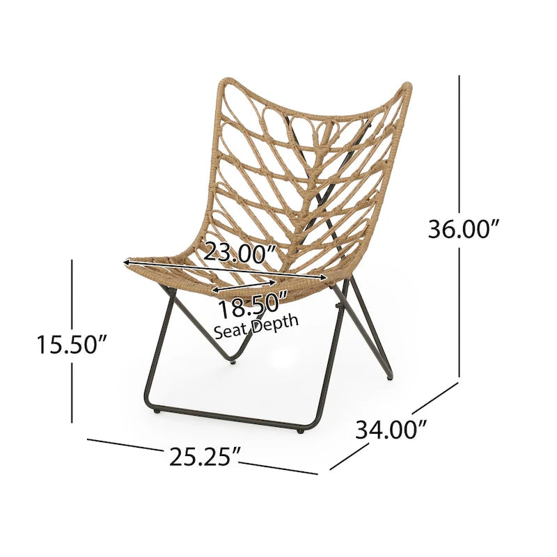 Byson Wicker Outdoor Accent Chairs by Christopher Knight Home
