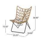 Byson Wicker Outdoor Accent Chairs by Christopher Knight Home