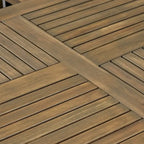 Arletta Outdoor Acacia Wood 6 Seater Patio Dining Set with Mesh Seats by Christopher Knight Home
