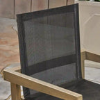 Arletta Outdoor Acacia Wood 6 Seater Patio Dining Set with Mesh Seats by Christopher Knight Home