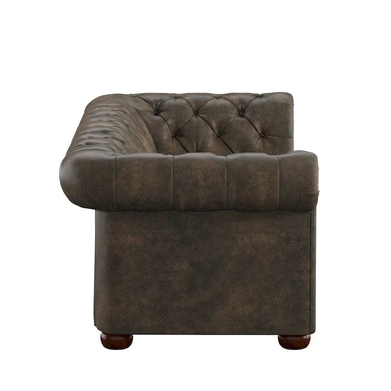 Gdansk Tufted Scroll Arm Chesterfield Sofa