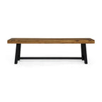 Raphael Acacia Wood Outdoor Bench (Set of 2)by Christopher Knight Home