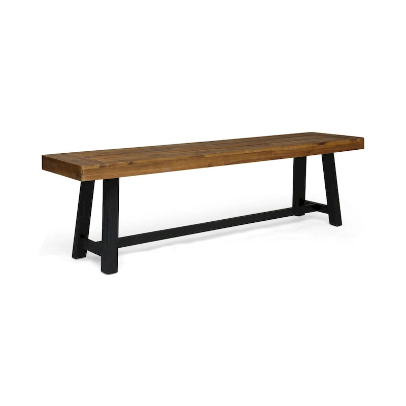 Raphael Acacia Wood Outdoor Bench (Set of 2)by Christopher Knight Home