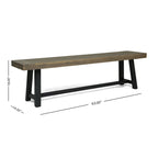 Raphael Acacia Wood Outdoor Bench (Set of 2)by Christopher Knight Home