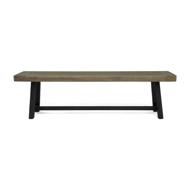 Raphael Acacia Wood Outdoor Bench (Set of 2)by Christopher Knight Home