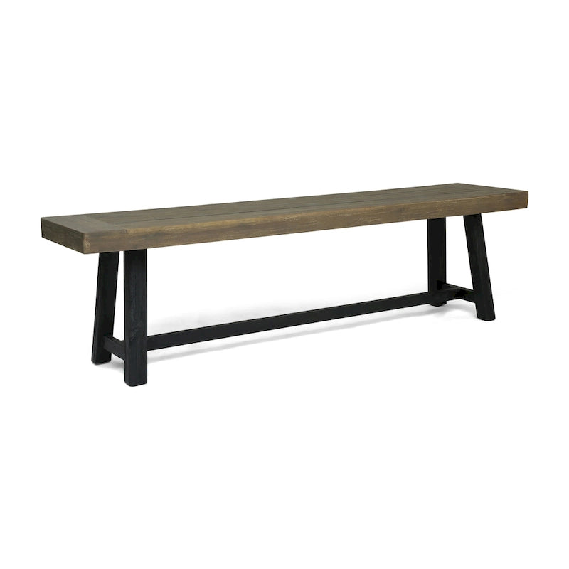 Raphael Acacia Wood Outdoor Bench (Set of 2)by Christopher Knight Home