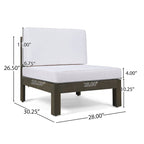 Oana Outdoor 9-Piece Acacia Wood Sectional Sofa Set with Coffee Table by Christopher Knight Home