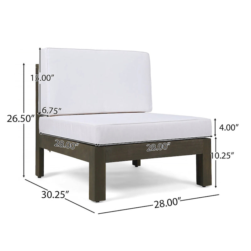 Oana Outdoor 9-Piece Acacia Wood Sectional Sofa Set with Coffee Table by Christopher Knight Home