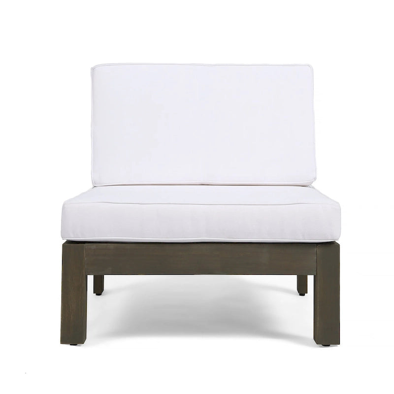 Oana Outdoor 9-Piece Acacia Wood Sectional Sofa Set with Coffee Table by Christopher Knight Home