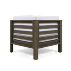 Oana Outdoor 9-Piece Acacia Wood Sectional Sofa Set with Coffee Table by Christopher Knight Home