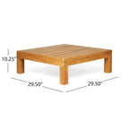 Oana Outdoor 9-Piece Acacia Wood Sectional Sofa Set with Coffee Table by Christopher Knight Home