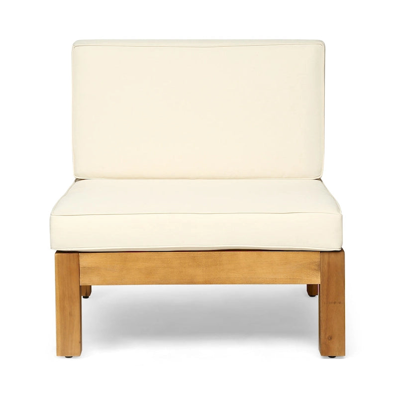 Oana Outdoor 9-Piece Acacia Wood Sectional Sofa Set with Coffee Table by Christopher Knight Home