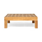 Oana Outdoor 9-Piece Acacia Wood Sectional Sofa Set with Coffee Table by Christopher Knight Home