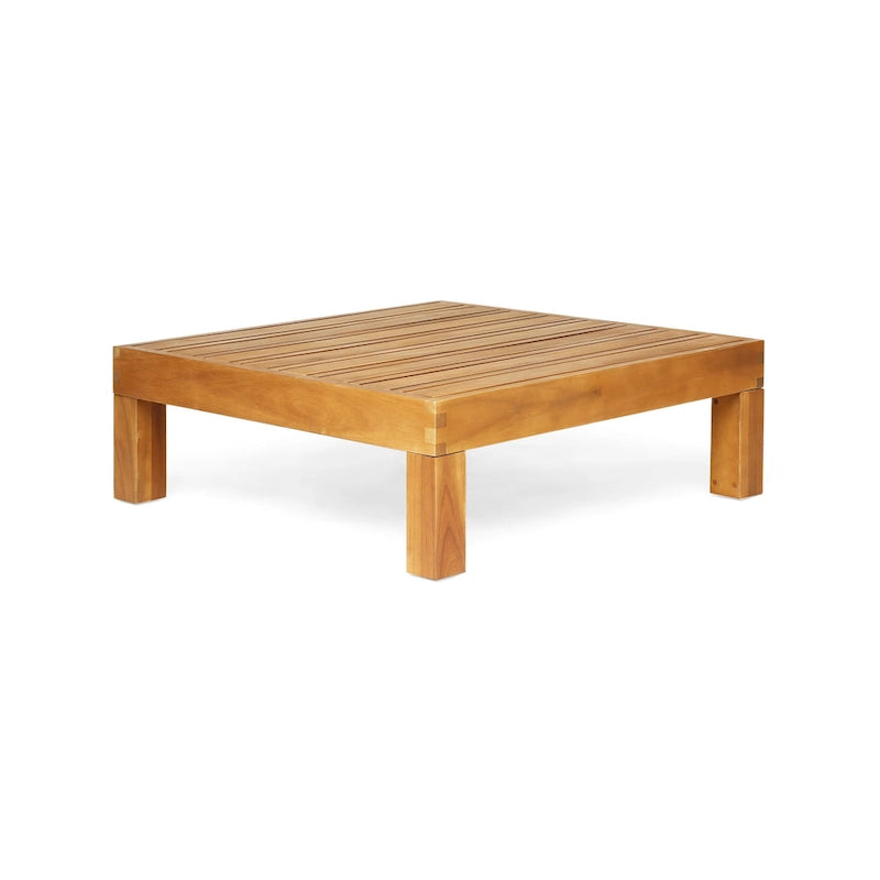 Oana Outdoor 9-Piece Acacia Wood Sectional Sofa Set with Coffee Table by Christopher Knight Home