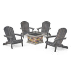 Marrion 5-piece Adirondack Chair Set with Fire Pit by Christopher Knight Home