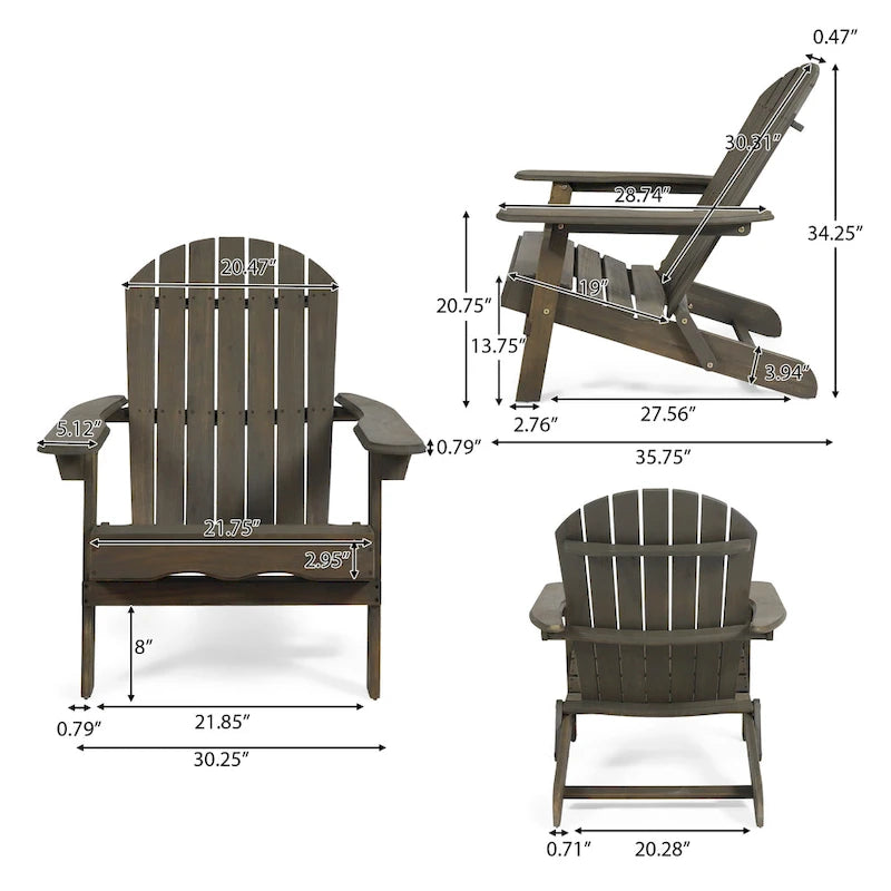 Marrion 5-piece Adirondack Chair Set with Fire Pit by Christopher Knight Home